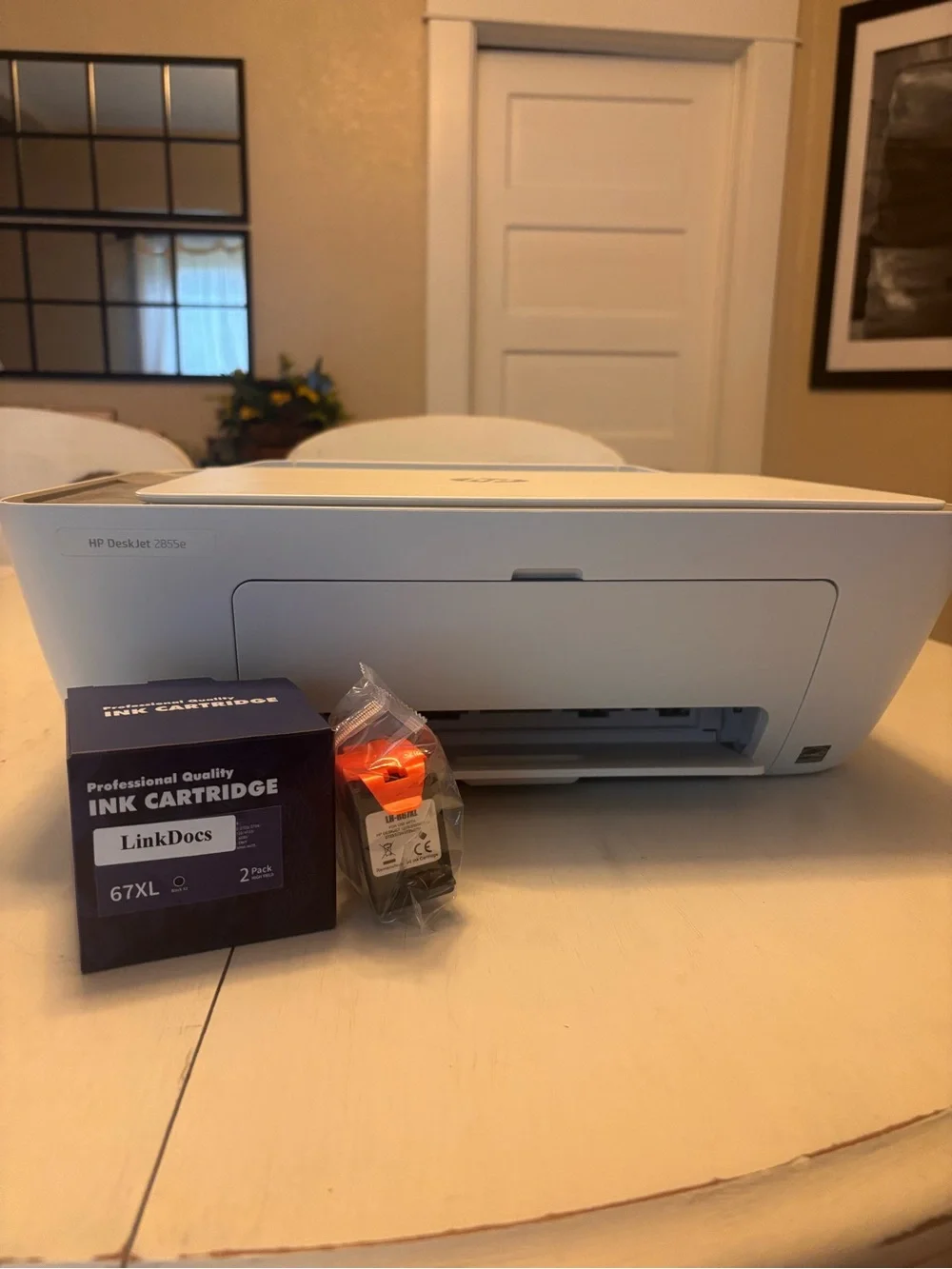 HP White All-in-One Inkjet Printer - DeskJet 2855e